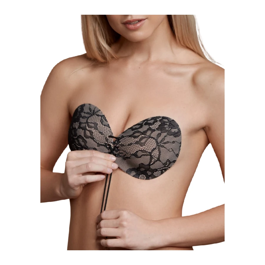BYE-BRA - REGGISENO ADESIVO INTRECCIATO E RICAMATO COPPA D